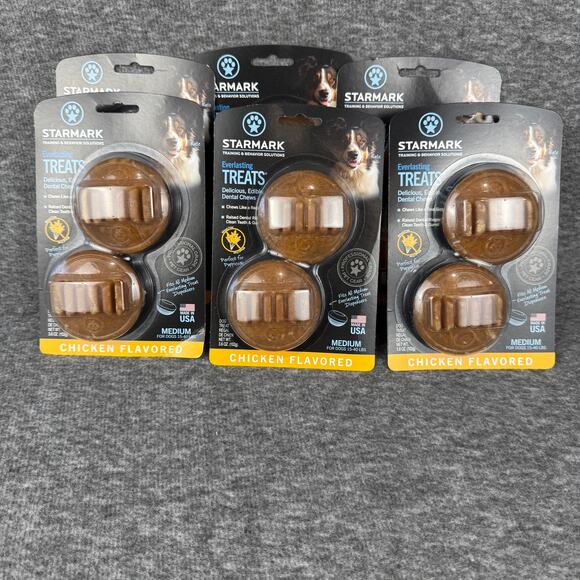 Starmark Other - Lot of 6 Starmark Everlasting Treats Dental Dog Chews 12 Treats Medium Chicken